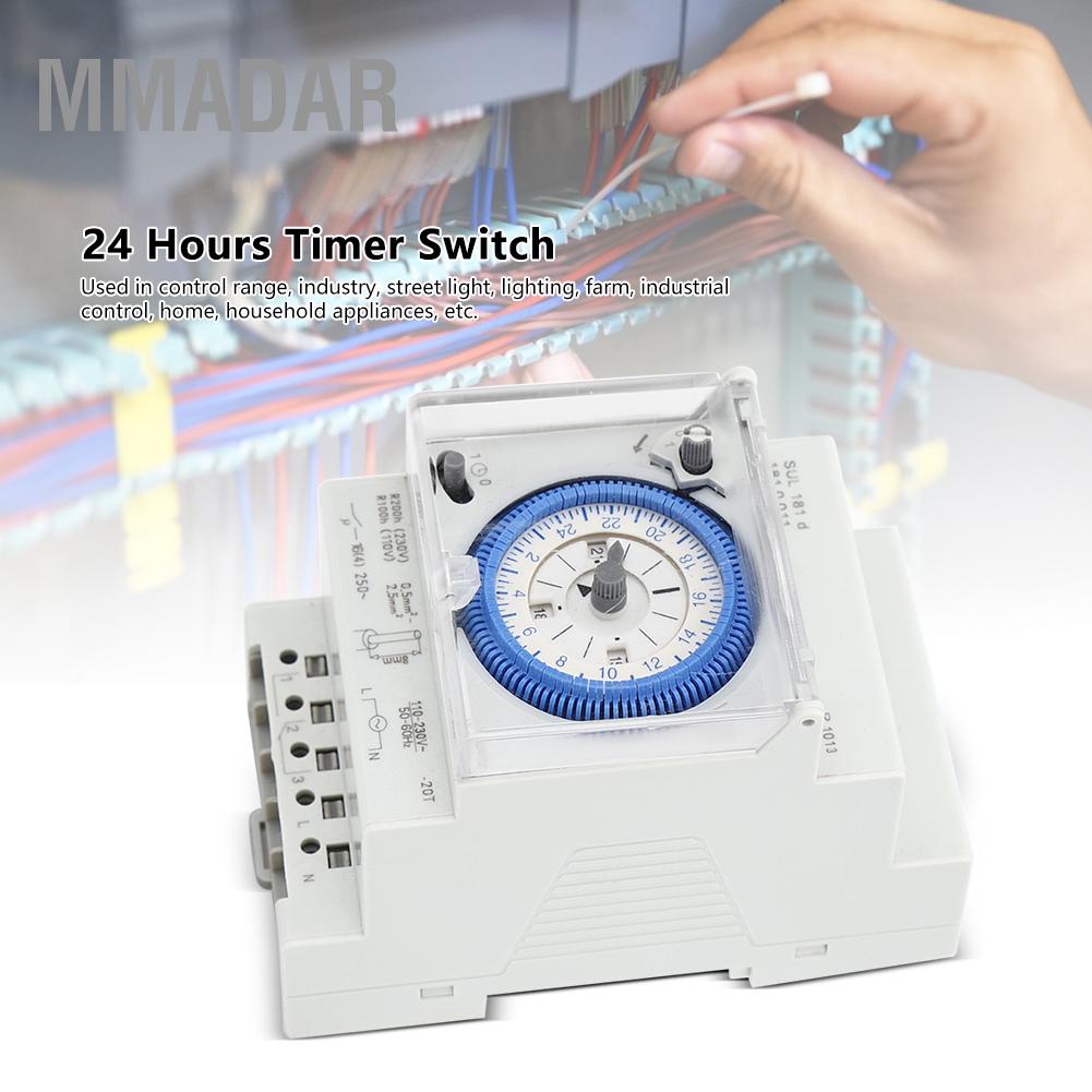 MMADAR SUL181D จับเวลาเครื่องกล 15 นาที 24 ชั่วโมงจับเวลาสวิตช์รีเลย์ 250VAC 16A