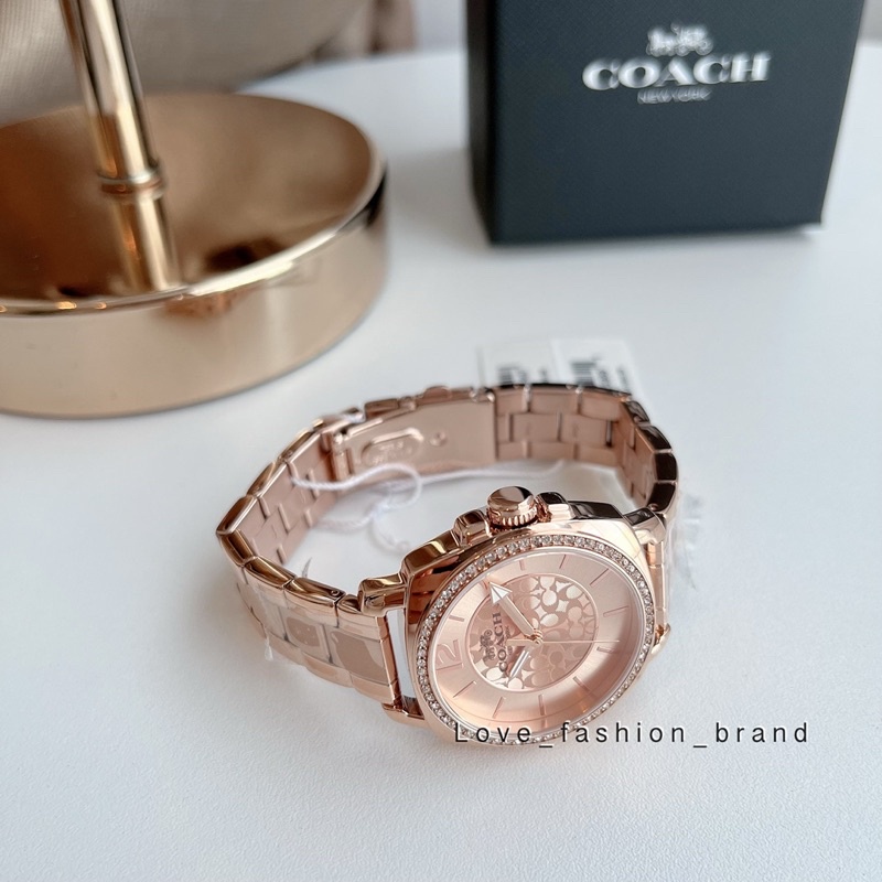 Time Shop 👑ผ่อน0%~แท้100%👑 14503142 นาฬิกาข้อมือ Coach แท้ Women's Quartz Watch rosegold 14000087