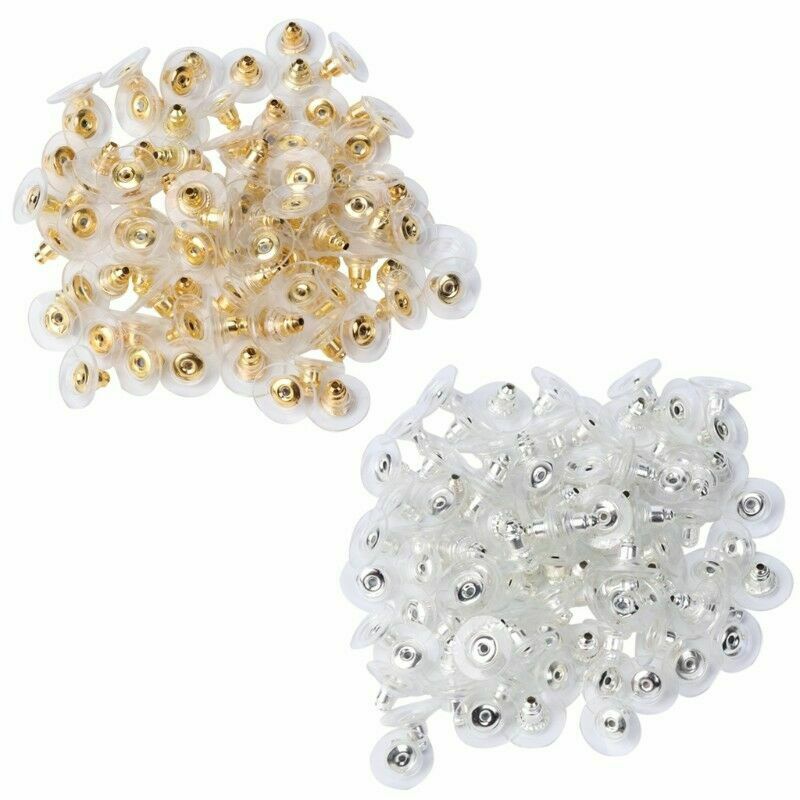1000Pcs 4X4MM Silicone Rubber Earring Clasp Transparent Ear Nut Plugging Earrings Back Stopper For Stud Earrings DIY Jewelry