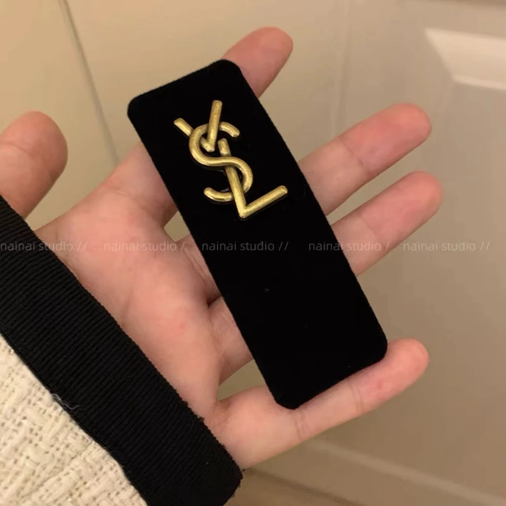 ที่คาดผม ผ้ากำมะหยี่ ลาย YSL แฟชั่นผู้หญิง สีดำ thumbnail 10