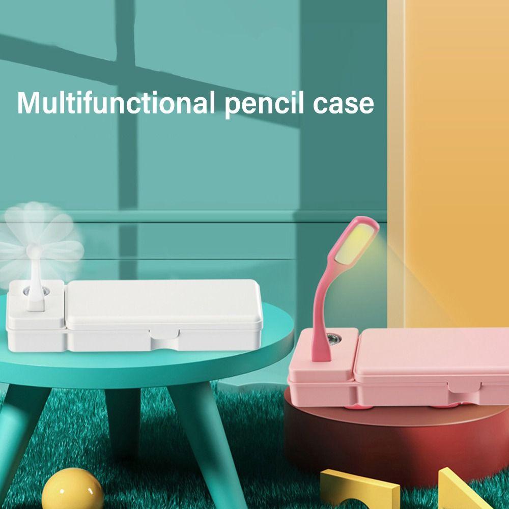 Zelth กล่องดินสอพลาสติก พร้อมพัดลม และเข็มทิศ สองชั้น จุของได้เยอะ สําหรับนักเรียน - รูปที่ 4