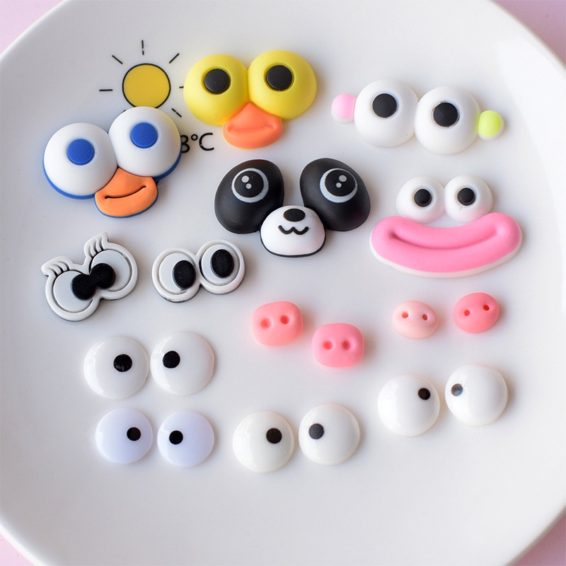 100 ชิ้น / แพ็ค น่ารัก ตาหมู จมูกเรซิ่น หลังแบน เจียรหลังเบี้ย สําหรับเคสโทรศัพท์ ถ้วยน้ํา เครื่องประดับ งานฝีมือ ตกแต่ง วัสดุอุปกรณ์เสริม