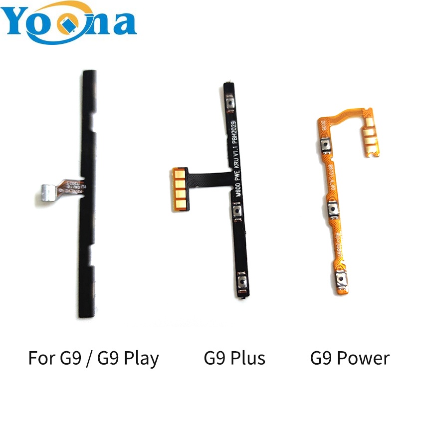 สําหรับ Motorola Moto G9 / G9 Play / G9 Plus / G9 ปุ่มปรับระดับเสียงพลังงานสาย Flex สวิตช์กุญแจด้านข้างปุ่มควบคุม ON OFF