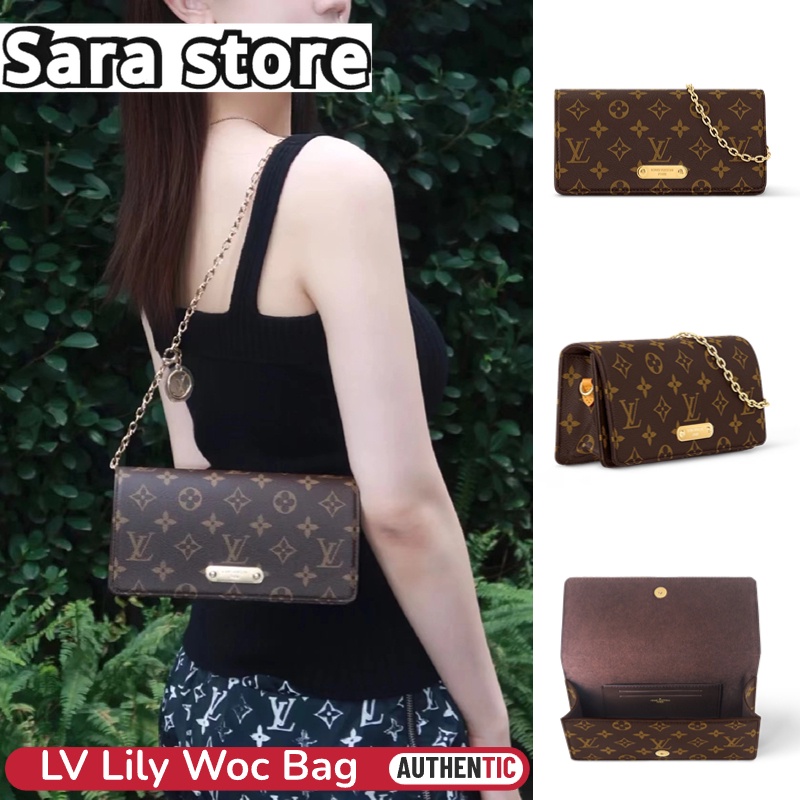 2023 New!!หลุยส์วิตตอง Louis Vuitton LV Lily Woc Shoulder Bag pochette กระเป๋าสะพายสตรี