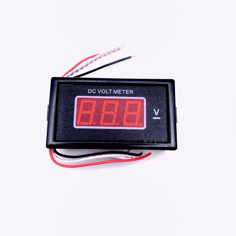 Meter โวลต์มิเตอร์DC 0-500V 3สายทหน้าจอ LED สีแดง ขนาด 49*70mm มีของพร้อมส่งในไทย