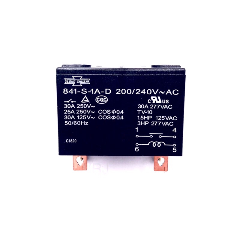 Relay 841-S-2A-C-H Power Relay Relay รีเลย์ 1 คอนเเทค 4 ขา 30A 200/240VACมีของพร้อมส่งในไทย
