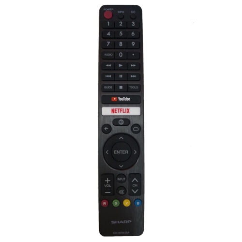 ใหม่เปลี่ยน GB345WJSA เหมาะสําหรับรีโมทคอนโทรลทีวี Sharp พร้อม Netflix Youtube GB346WJSA