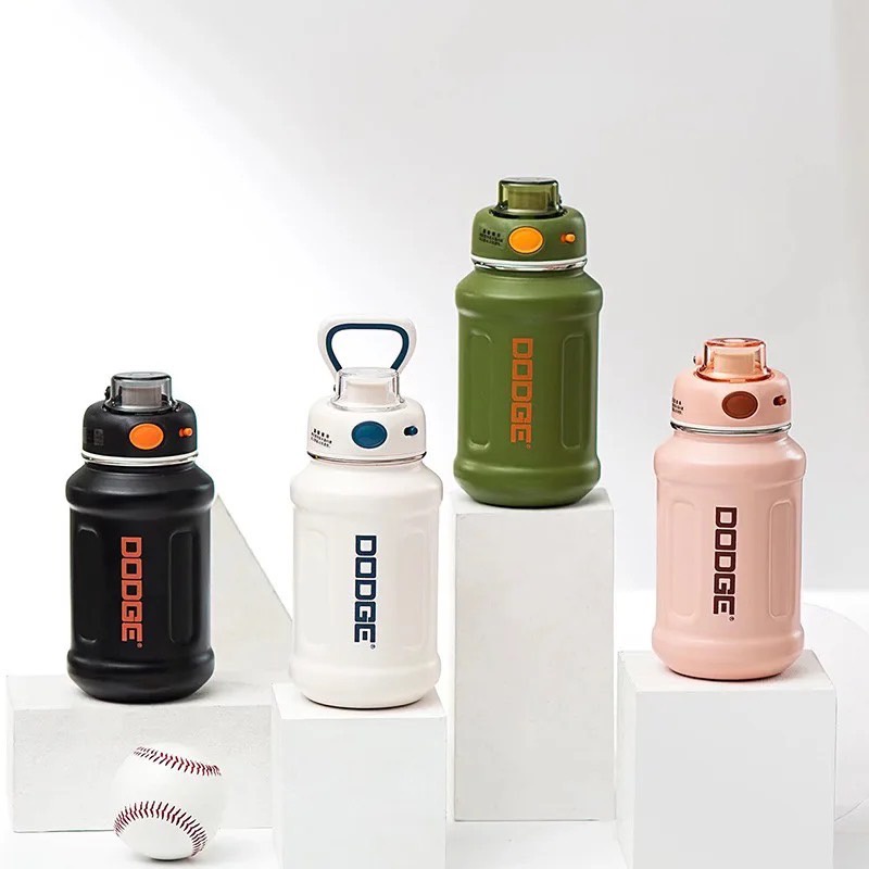 DODGE กระติกน้ำสแตนเลสเก็บความร้อนเเละเย็น รุ่นฝา 2 หัวขนาด 950ml. (ของแท้)