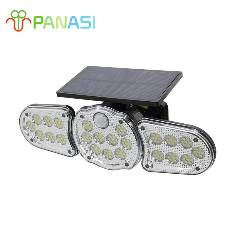 Panasi ไฟติดผนัง ไฟติดผนังโซล่า 900w โคมไฟพลังงานแสงอาทิตย์ ไฟโซล่าเซล ไฟสปอร์ตไลท์ ไฟกลางแจ้ง ปรับมุมได้ ปรับได้ 3 โหมด