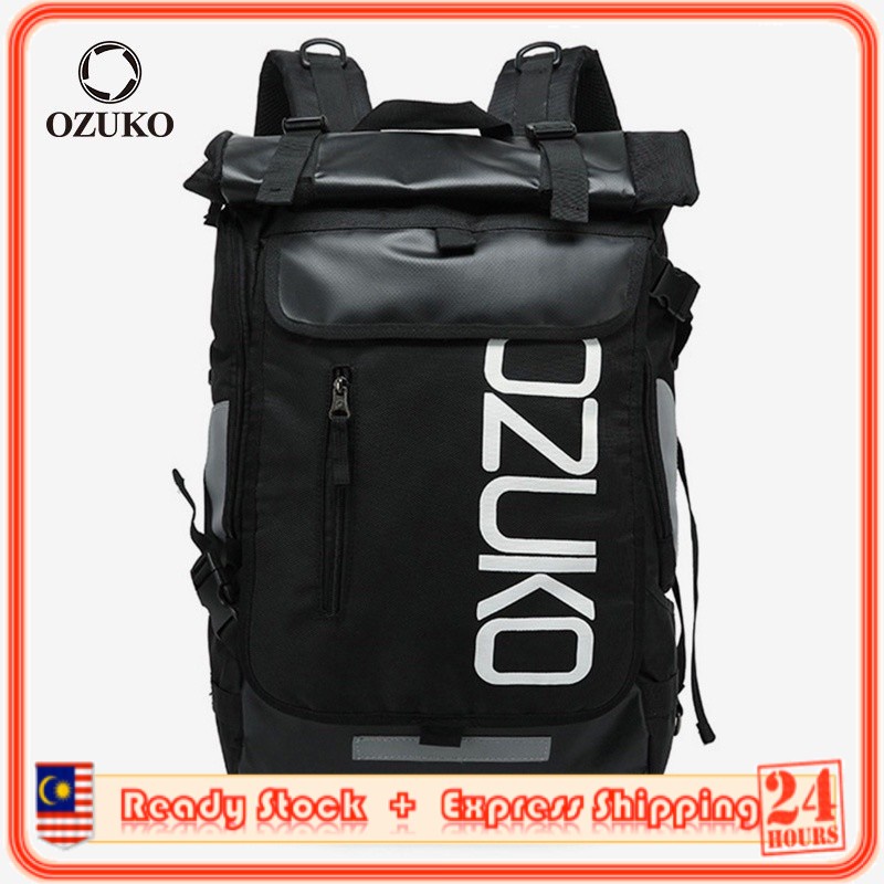 OZUKO Men Stylist Rolltop Anti Theft Travel Laptop Backpack School Bag (Type 2)