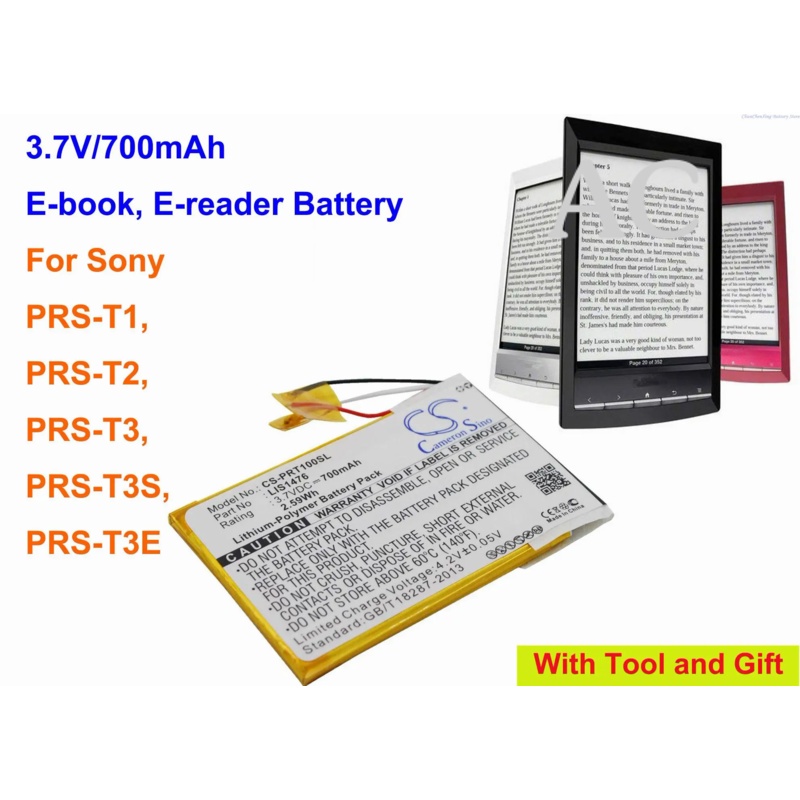 AC Cameron Sino 700mAh Battery 1-853-104-11, LIS1476, LIS1476MHPPC(SY6) for Sony PRS-T1, PRS-T2, PRS