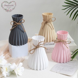 Dualswish แจกันดอกไม้พลาสติก สไตล์เรียบง่าย สร้างสรรค์ สําหร…