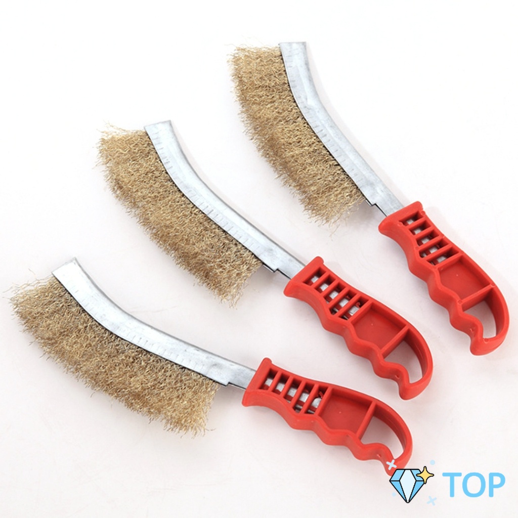 แปรงลวดทองเหลือง ขัดปัดสนิม ด้ามพลาสติก ​Wire Brush ราคา ถูกที่สุด ดีลบีเคเค แกลเลอรีภาพที่ 7