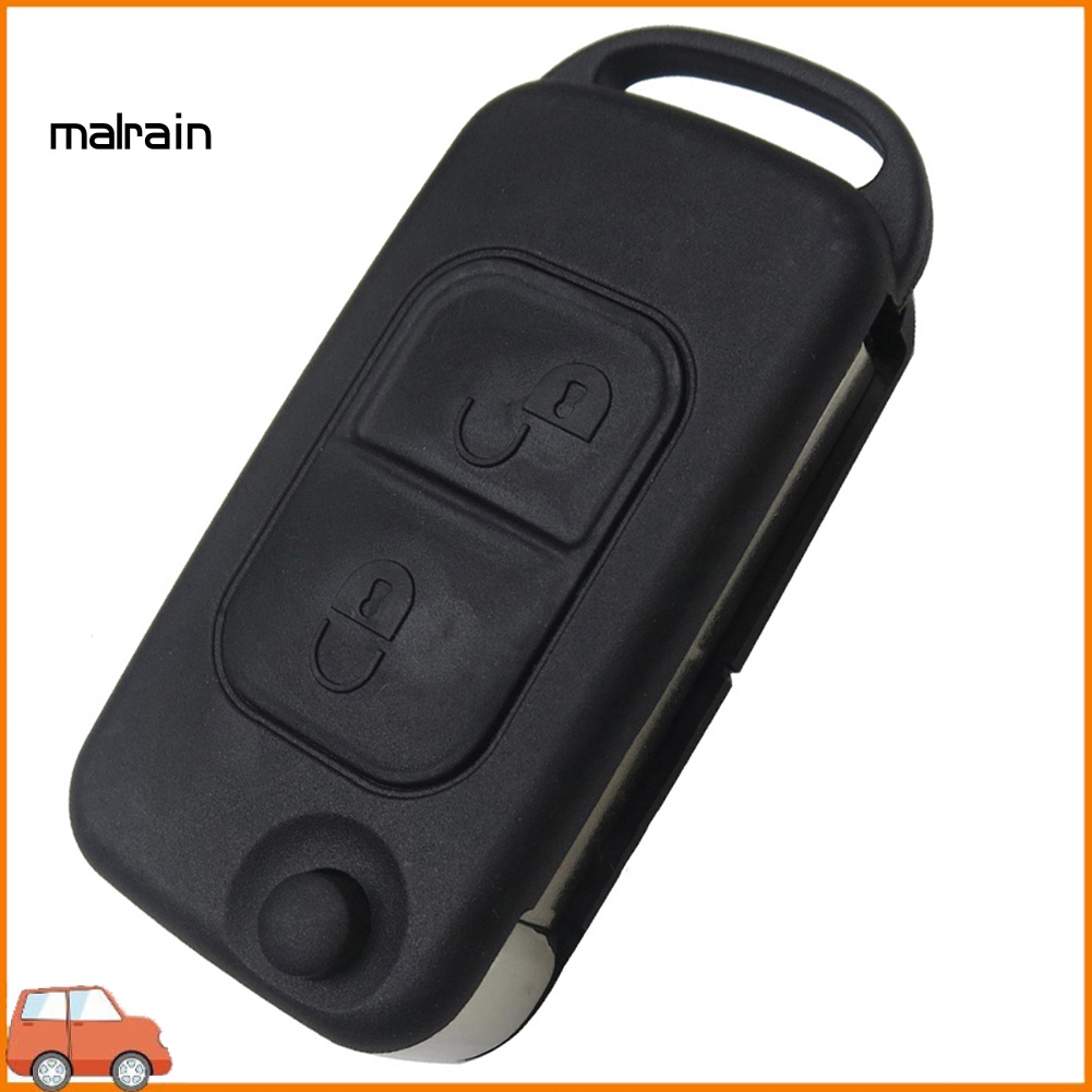 [Ma] Flip Folding Uncut Blade Key Shell Case สําหรับ Mercedes Benz SLK E113 ACE W168