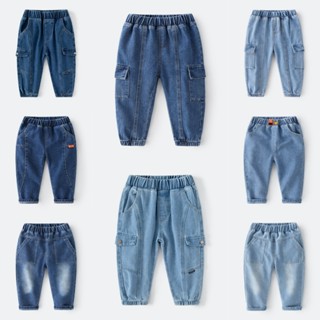 กางเกงยีนขายาวลําลอง ผ้าฝ้าย แบบนิ่ม สวมใส่สบาย สไตล์เกาหลี …