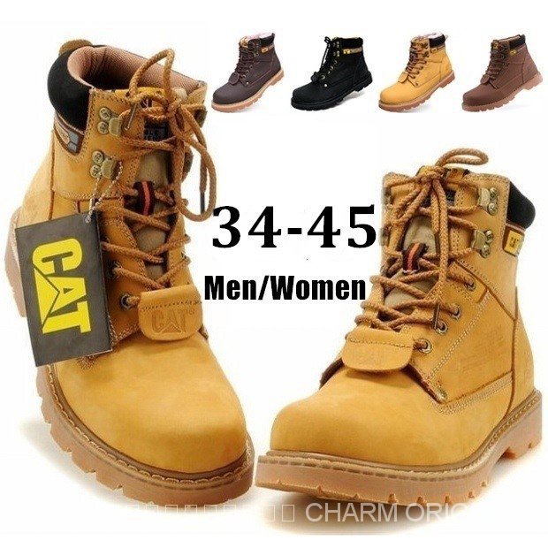 [ของแท้] Caterpillar Boot Martin Boot, กันน้ำ, กันลื่น, ทนต่อการสึกหรอที่มีคุณภาพดีและอบอุ่นเหมาะสำหรับการทำงานกลางแจ้งสไตล์วินเทจสำหรับผู้ชาย Y1TE 2W8H