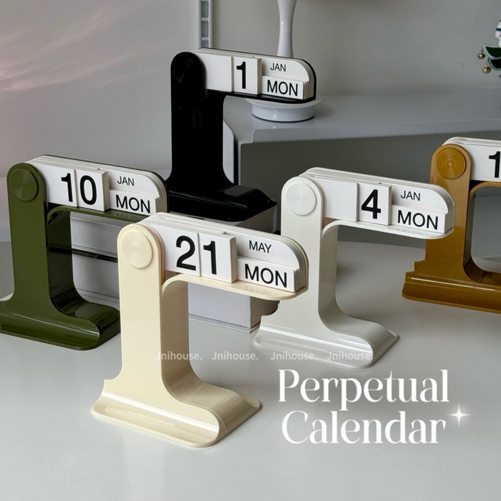[พร้อมส่ง] Jnihouse : ปฏิทินตั้งโต๊ะ (Perpetual Calendar) มีให้เลือก 5 สี