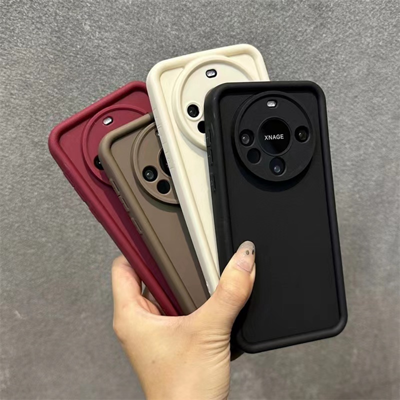 เคสโทรศัพท์มือถือ TPU นิ่ม ผิวด้าน ปิดด้านหลัง ป้องกันเลนส์กล้อง สไตล์นักธุรกิจ เรียบง่าย สีดํา สําหรับ Realme 8 9i 5G Q3i Q3 V30 V30T V5 Q2 Narzo 60 Pro 30 5G