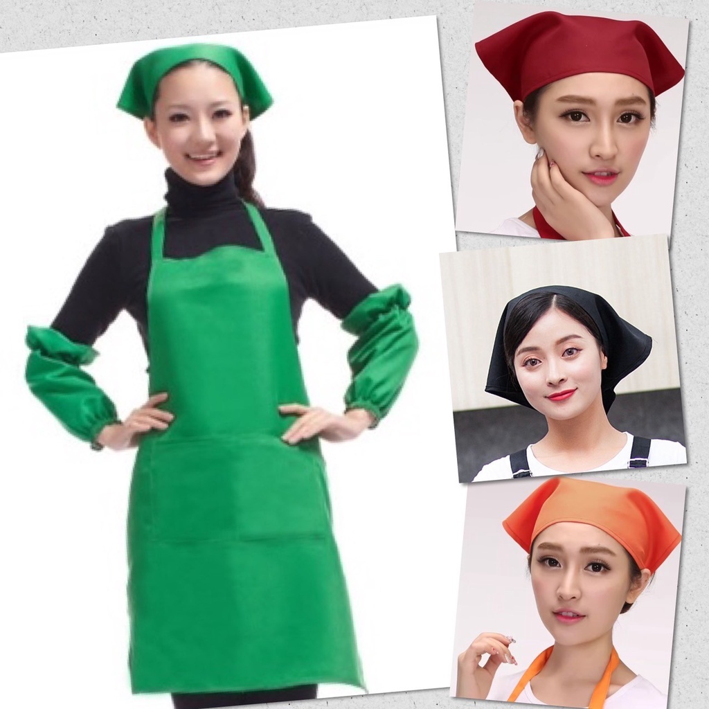 💖 หมวก แม่บ้าน ผ้าโพกหัว หมวกทำอาหาร ทำความสะอาด ผ้าเนื้อดี เกรดพรีเมี่ยม 💖