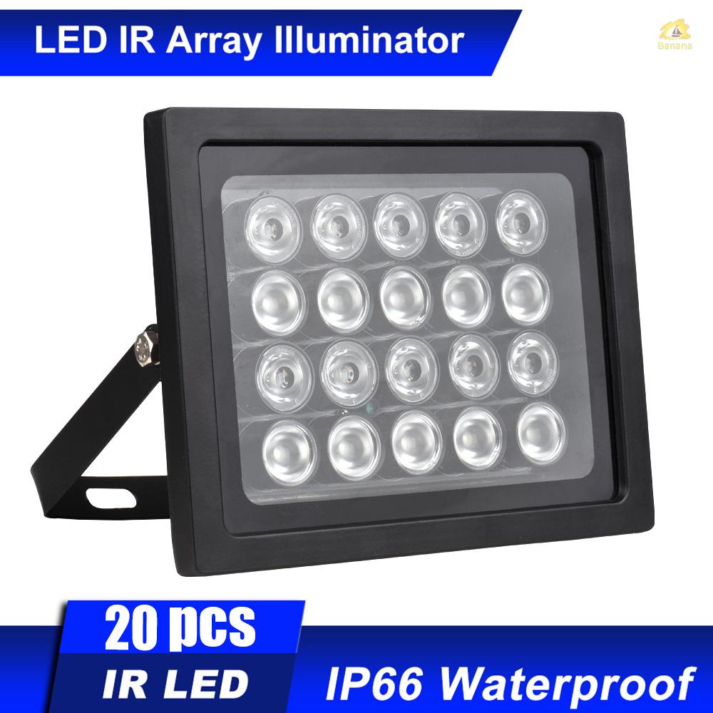 กล้องวงจรปิดรักษาความปลอดภัย อินฟราเรด IR LEDS IR มองเห็นกลางคืน มุมกว้าง กันน้ํา สําหรับกล้องวงจรปิด กลางแจ้ง 20 ชิ้น