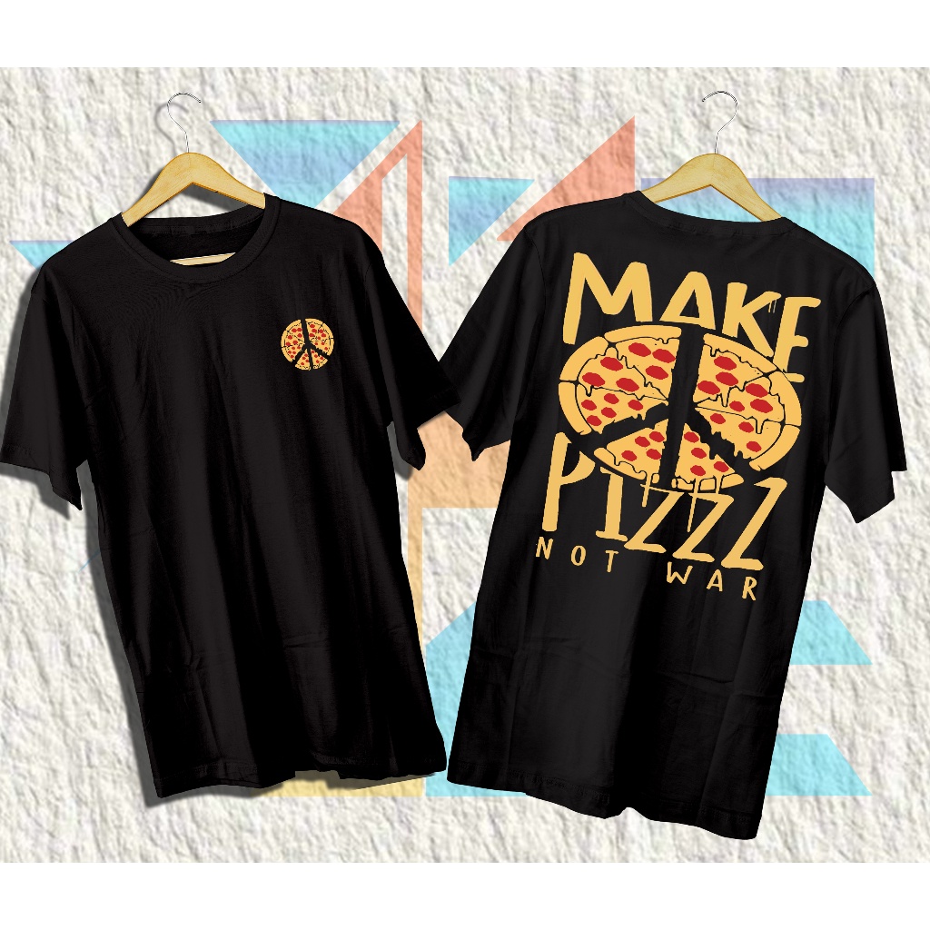 หยาง1  เสื้อยืด พิมพ์ลายพิซซ่า Hz - Peace Pizza Distro สําหรับผู้ชาย