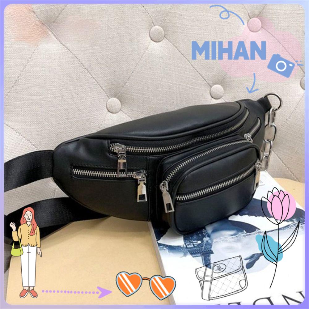 Mh กระเป๋าคาดอก กระเป๋าสะพายไหล่ กระเป๋าเมสเซนเจอร์ สายคล้องกว้าง แบบนิ่ม แฟชั่นสําหรับผู้หญิง