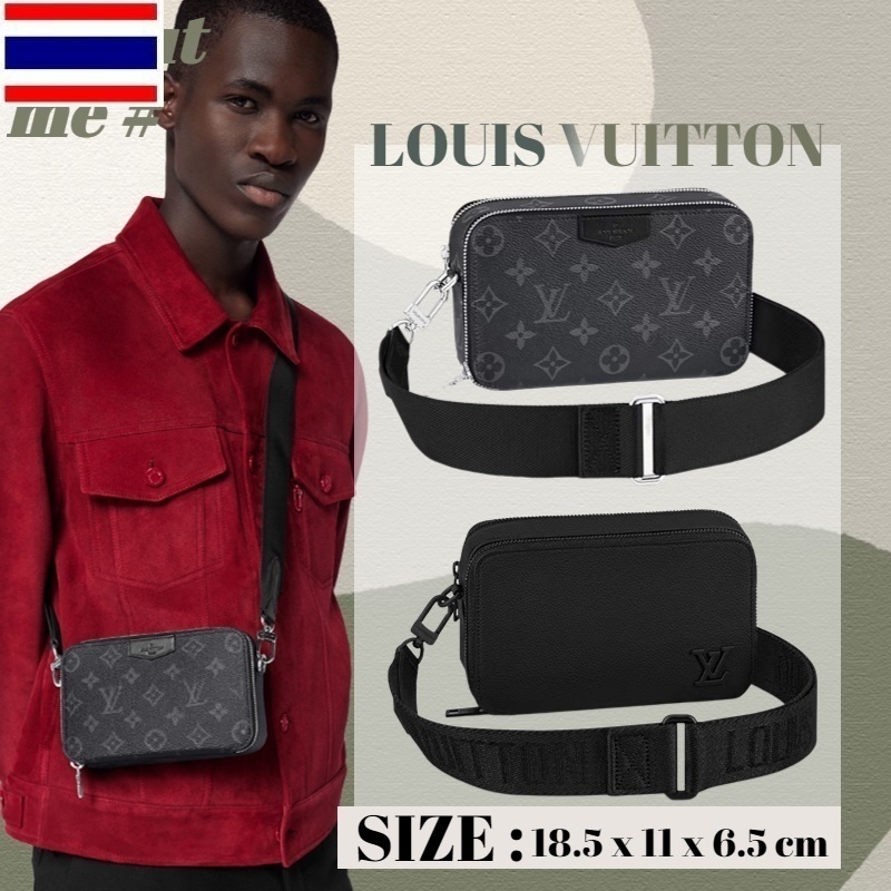 💥หลุยส์วิตตอง Louis Vuitton Alpha Wearable Wallet Men's Crossbody Classic Bestseller Box กระเป๋า HO5M