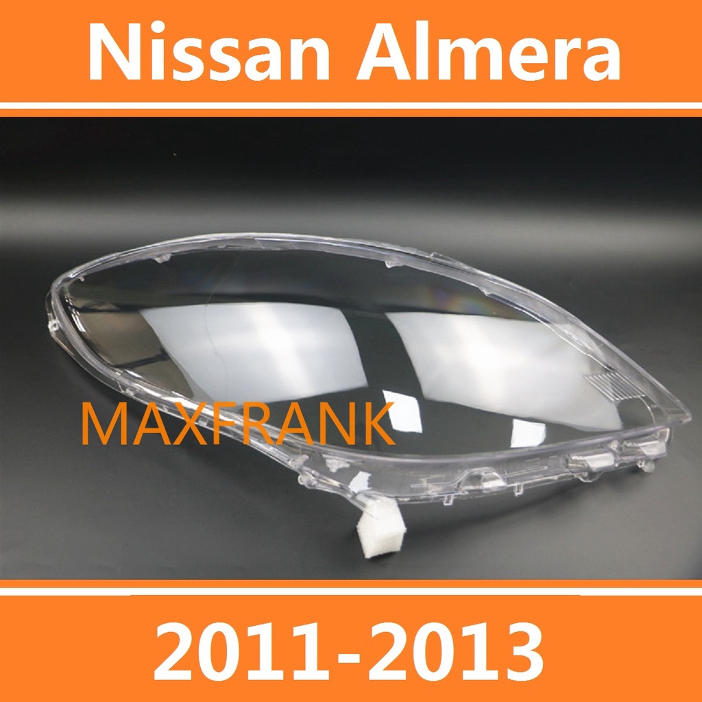 เลนส์ไฟหน้า Nissan Almera ฝาครอบเลนส์ไฟหน้า กรอบเลนส์ไฟหน้า ปี 2011-2013 headlamp cover  headlight lens cover พลาสติกครอบเลนส์ไฟหน้า