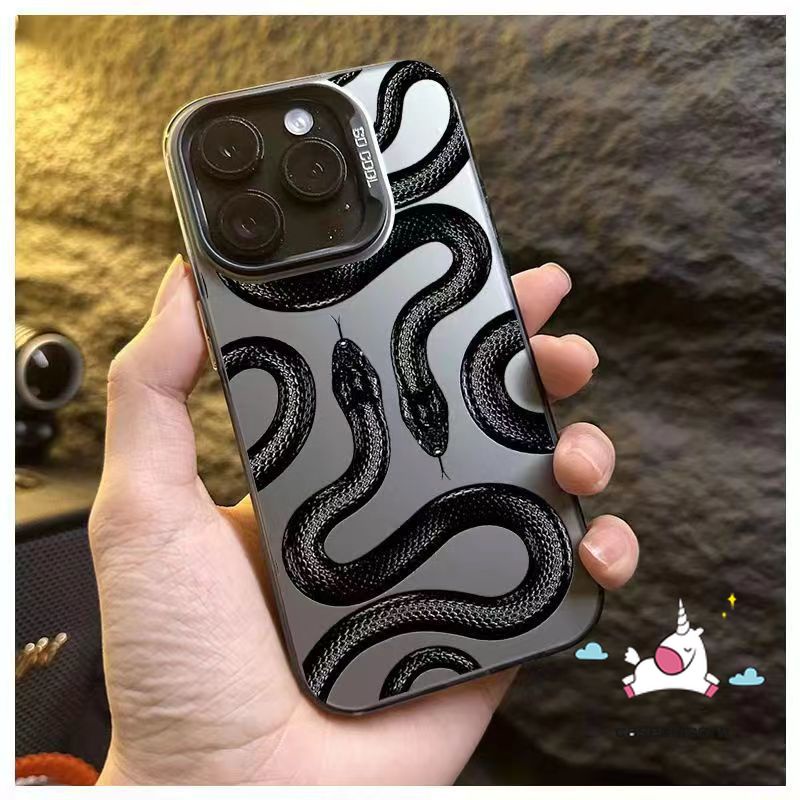 เคสโทรศัพท์มือถือ แบบนิ่ม ลายการ์ตูนงู และแมงมุม หรูหรา สําหรับ IPhone 7Plus 14 12 15 11 13 Pro Max XR 7 8 Plus X XS Max SE 2020