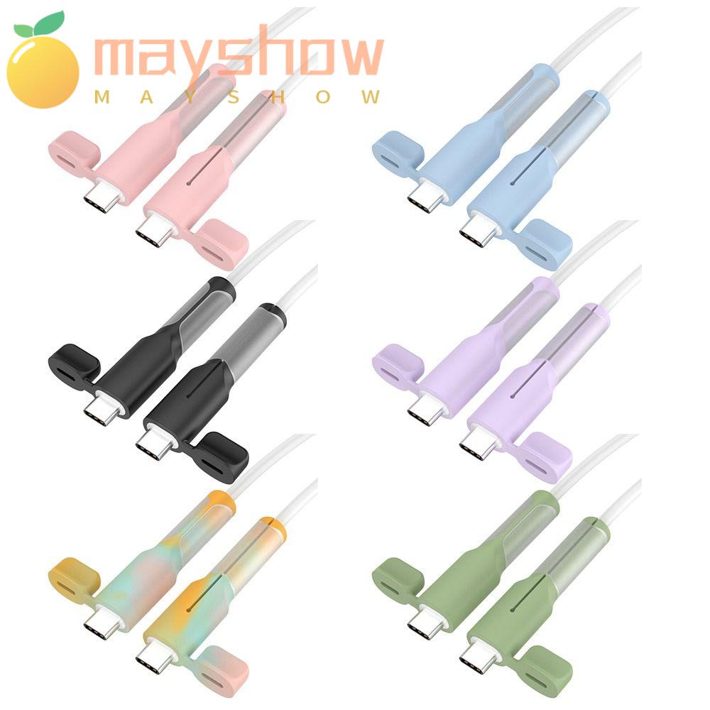 Mayshow ตัวป้องกันสายเคเบิล, ฝาครอบกันฝุ่น Type C ที่ชาร์จสายชาร์จ ฝาครอบป้องกัน, อุปกรณ์เสริมสากล ฝาครอบซิลิโคน สายข้อมูล
