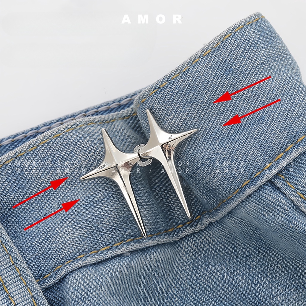 คลิปหัวเข็มขัด รูปดาว ติดกางเกง แฟชั่นสําหรับผู้ชาย และผู้หญิง - รูปที่ 2