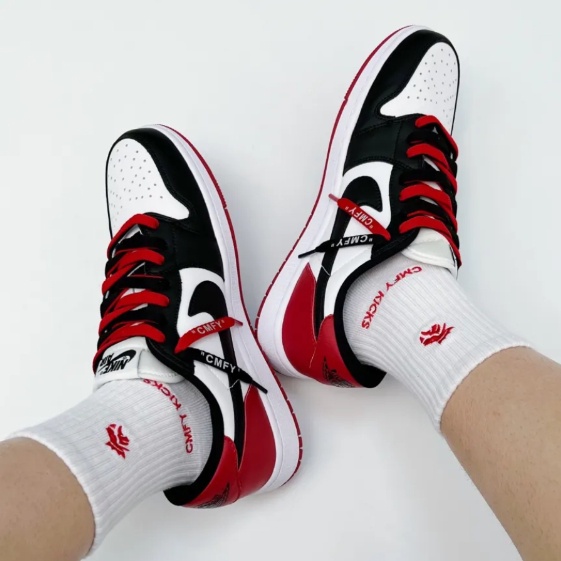 Nike Jordan Air Jordan 1 Low OG  "Black Toe" ของแท้ 100% สบาย ๆ สบาย ๆ