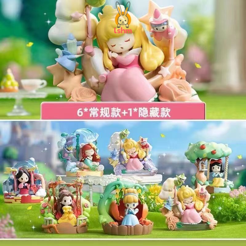 ของแท้ กล่องสุ่ม ตุ๊กตาเจ้าหญิงดิสนีย์ D-baby Huayang Swing Series แฮนด์เมด สําหรับตกแต่งโต๊ะ ของขวัญวันเกิด