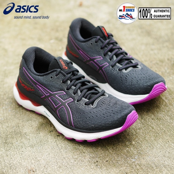 [WIDE] Asics WOMEN รุ่น GEL Nimbus 24 1012B201-004 สี Black/ orchid มี FF Blast+ ดีสุด ของเเท้ 100