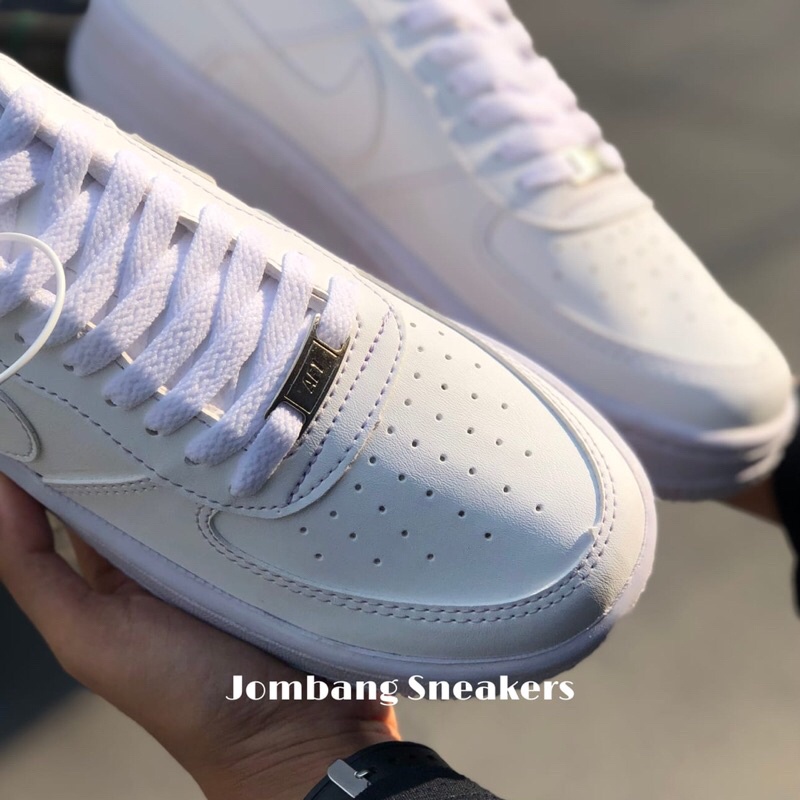 Sneakers Nike Air Force One Full White PREMIUM Sepatu Putih Pria Wanita AF1 Import Bisa COD แฟชั่น