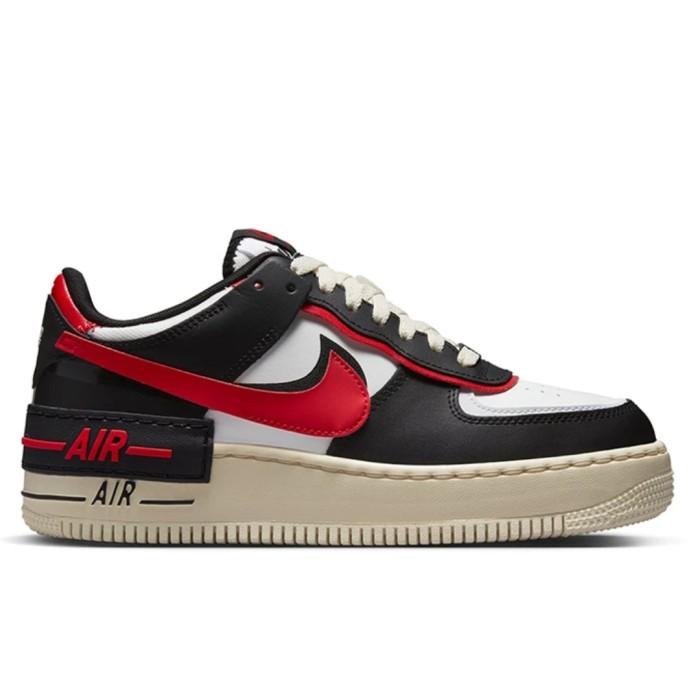 NIKE AIR FORCE 1 AF1 SHADOW SNEAKERS WANITA - SUMMIT WHITE/RED/BLACK แฟชั่น