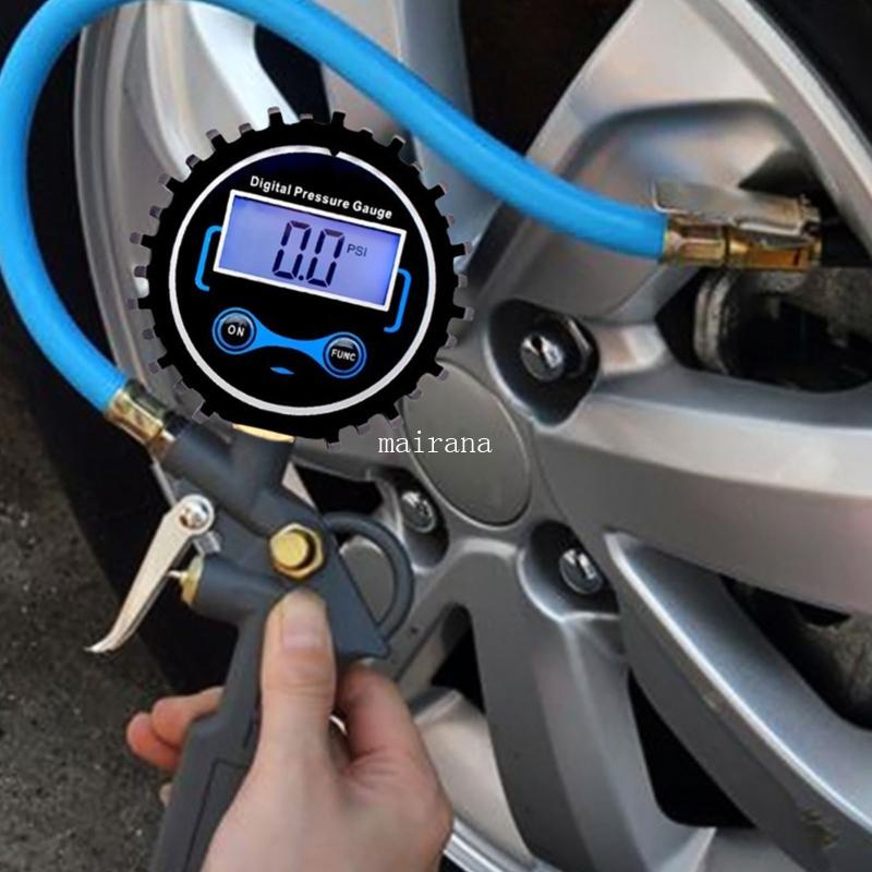 เครื่องวัดความดันลมยางดิจิทัล 0-250 PSI สําหรับรถยนต์ รถบรรทุก รถจักรยานยนต์ SUV