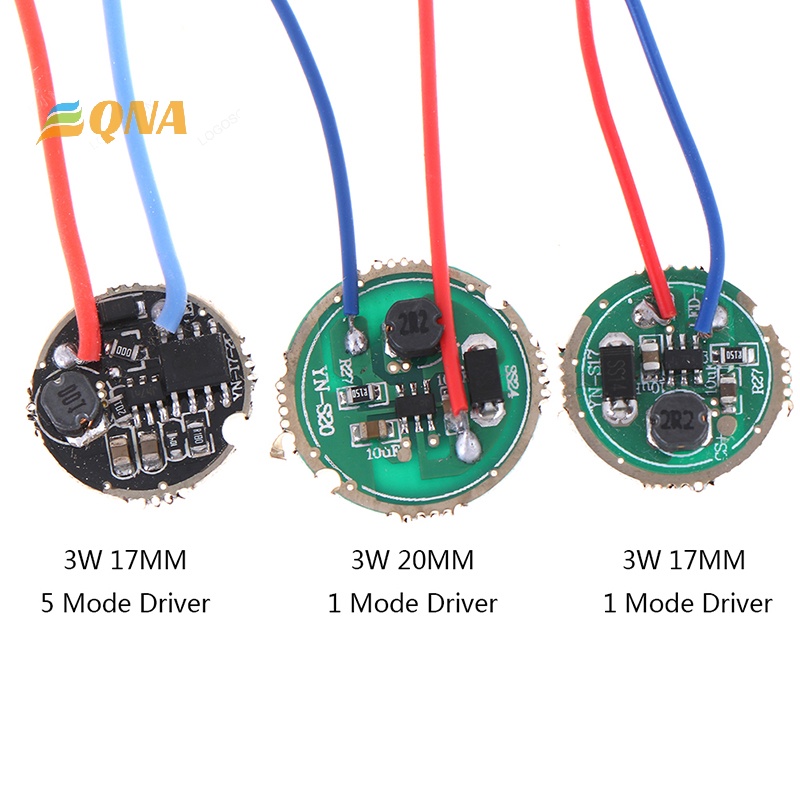 [QNA] ใหม่ ไฟฉายไดรเวอร์ LED 3W DC3.7V 1 โหมด 5 โหมด 17 มม. 20 มม. 1 ชิ้น
