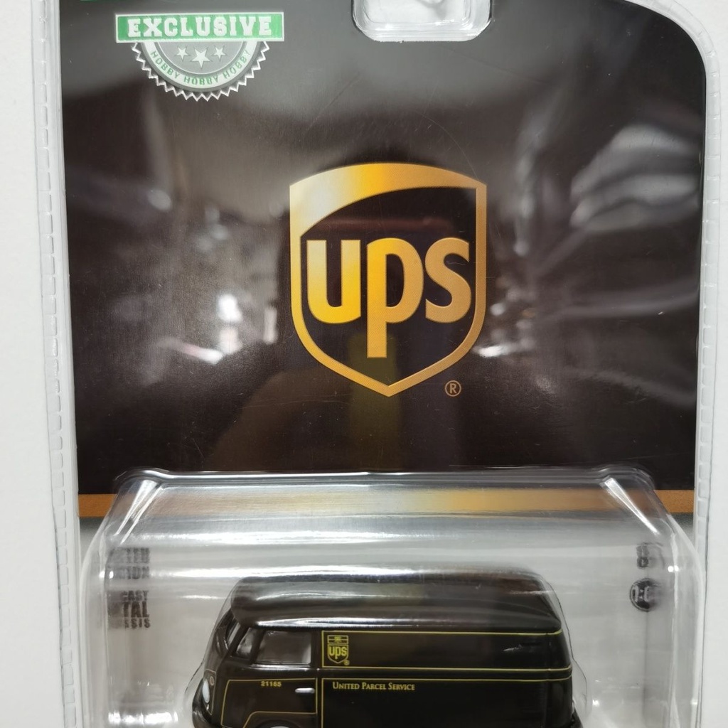 & ของแท้ & GreenLight 1/64 Volkswagen T2 Van UPS Express Car โมเดลรถโลหะผสม