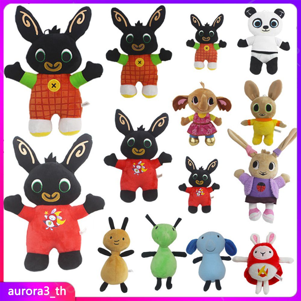 【ในการจัดส่ง】ของเล่นเด็กตุ๊กตา Bing Bunny Bing Sula Flop กระต่ายช้าง Hoppity Voosh ตุ๊กตาแพนด้าของขว