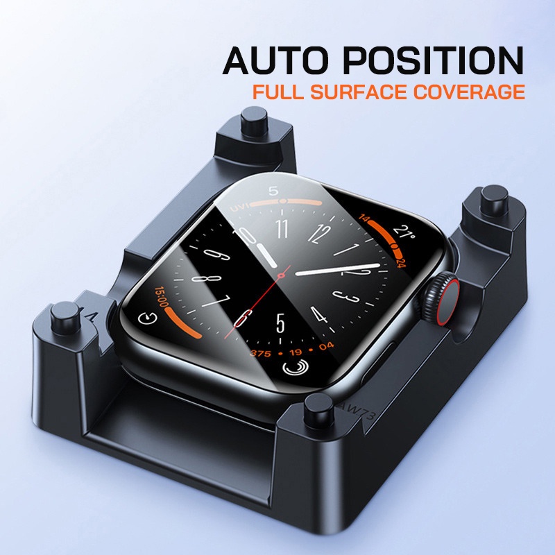 ฟิล์มกันรอยหน้าจอ แบบเต็มจอ สําหรับ Apple Watch Series 9 4 5 6 7 8 SE Ultra2 40 41 42 44 45 49 มม.
