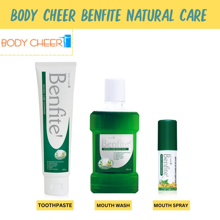 BODY CHEER NEW BENFITE NATURAL CARE TOOTHPASTE/MOUTHWASH/SPRAY
