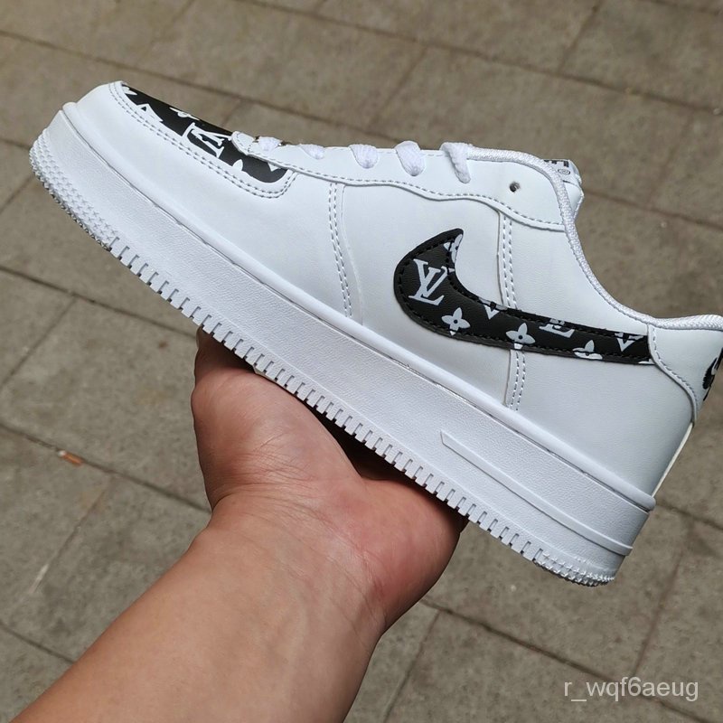 【Lowest price】Louis Vuitton X Nike Air Force 1 Low-top Sneakers LV &amp; Nike AF1 Mens Women Sports Sho