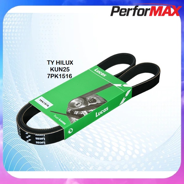 LUCAS เข็มขัดพัดลมสําหรับ TOYOTA HILUX KUN25(7PK1516) / REVO GUN125(7PK2050)