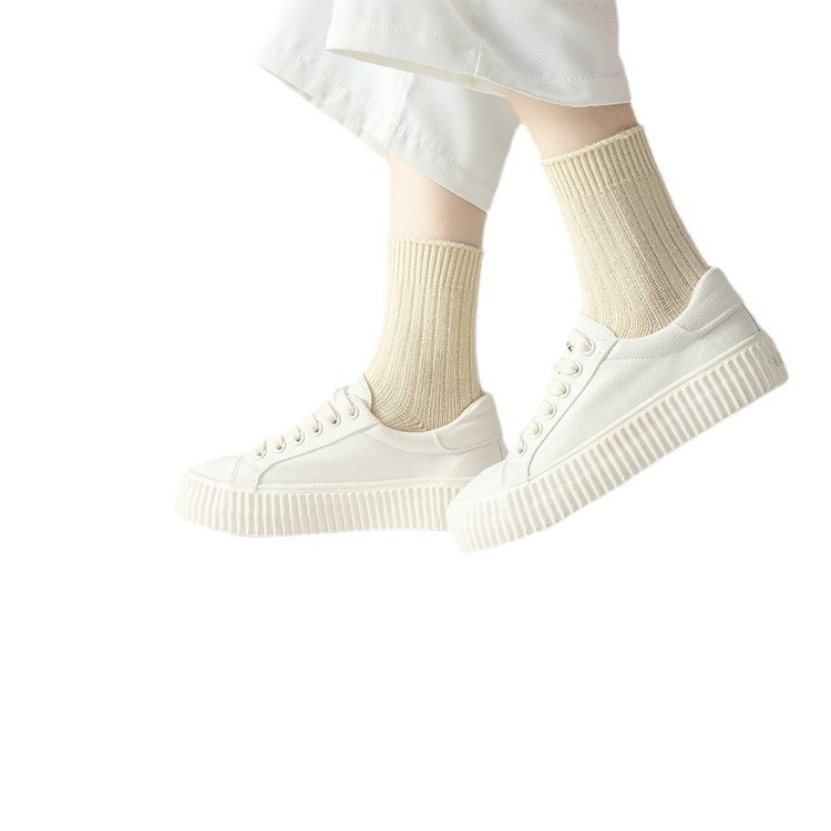 ถุงเท้ากีฬา ดูดซับเหงื่อได้ดี พิมพ์ลายตัวอักษร สีมาการอง สําหรับผู้หญิง - รูปที่ 4