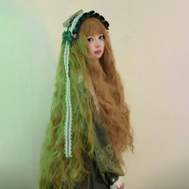 Starway วิกผมยาวหยิก สีน้ําตาล สีเหลือง 1.0 ม. 312 Mao Niang สไตล์โลลิต้า สําหรับผู้หญิง