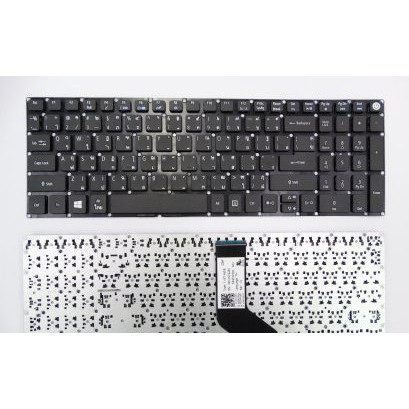 แป้นพิมพ์ คีย์บอร์ดโน๊ตบุ๊ค  ACER E5-573 ปุ่มพาวเวอร์ยาว Black Laptop Keyboard