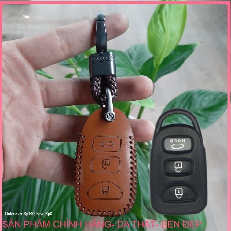 เคสกุญแจหนังสําหรับ Hyundai Avante, Santafe 2012 และ earlier หนังวัวแท้ 100%