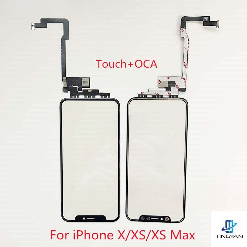 สายเคเบิลยาว พร้อมหน้าจอสัมผัสดิจิไทเซอร์ OCA แบบเปลี่ยน สําหรับ iPhone X XS MAX TP LCD