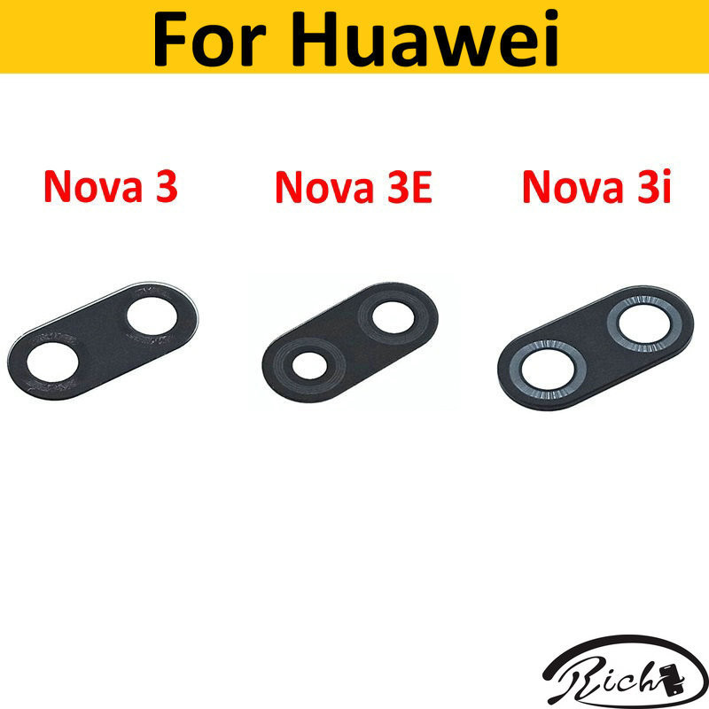 สําหรับ Huawei Nova 3 3E 3i ใหม่ กล้องหลัง เลนส์กระจก ฝาครอบ อะไหล่ซ่อม